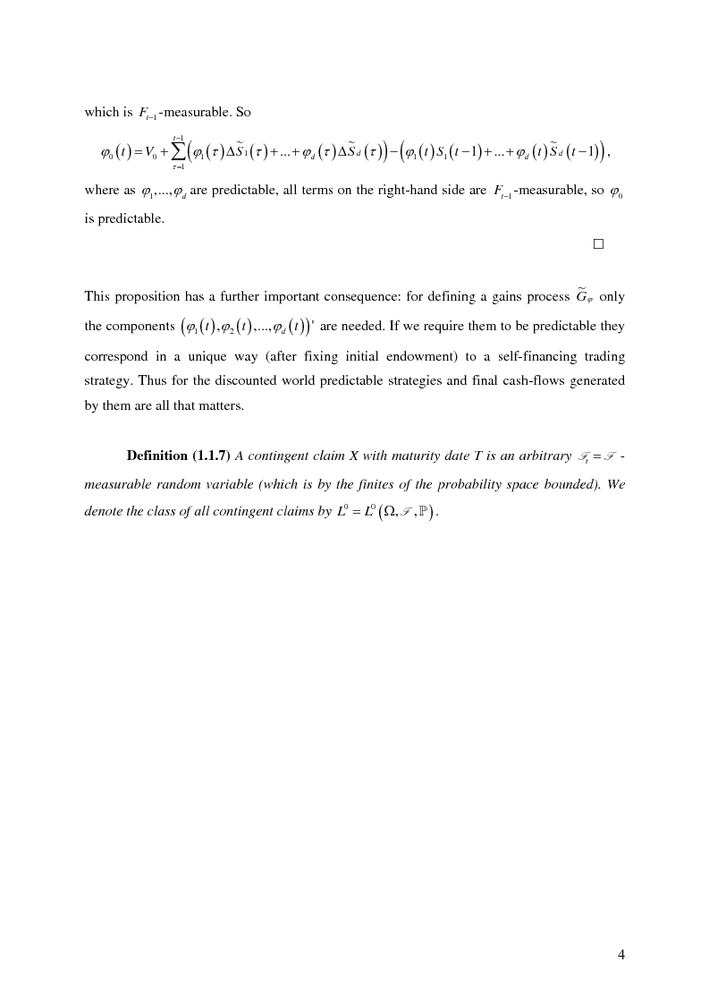 Anteprima della tesi: Valuation in Incomplete Markets, Pagina 6