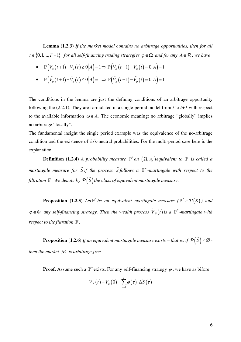 Anteprima della tesi: Valuation in Incomplete Markets, Pagina 8