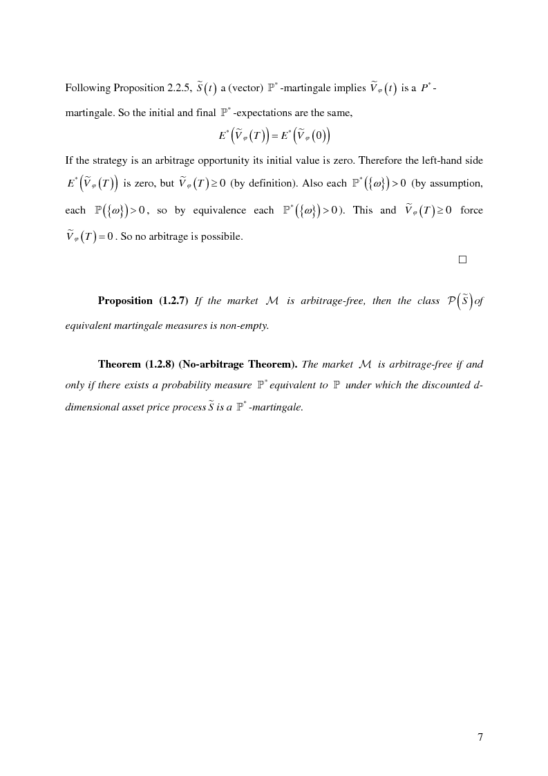 Anteprima della tesi: Valuation in Incomplete Markets, Pagina 9