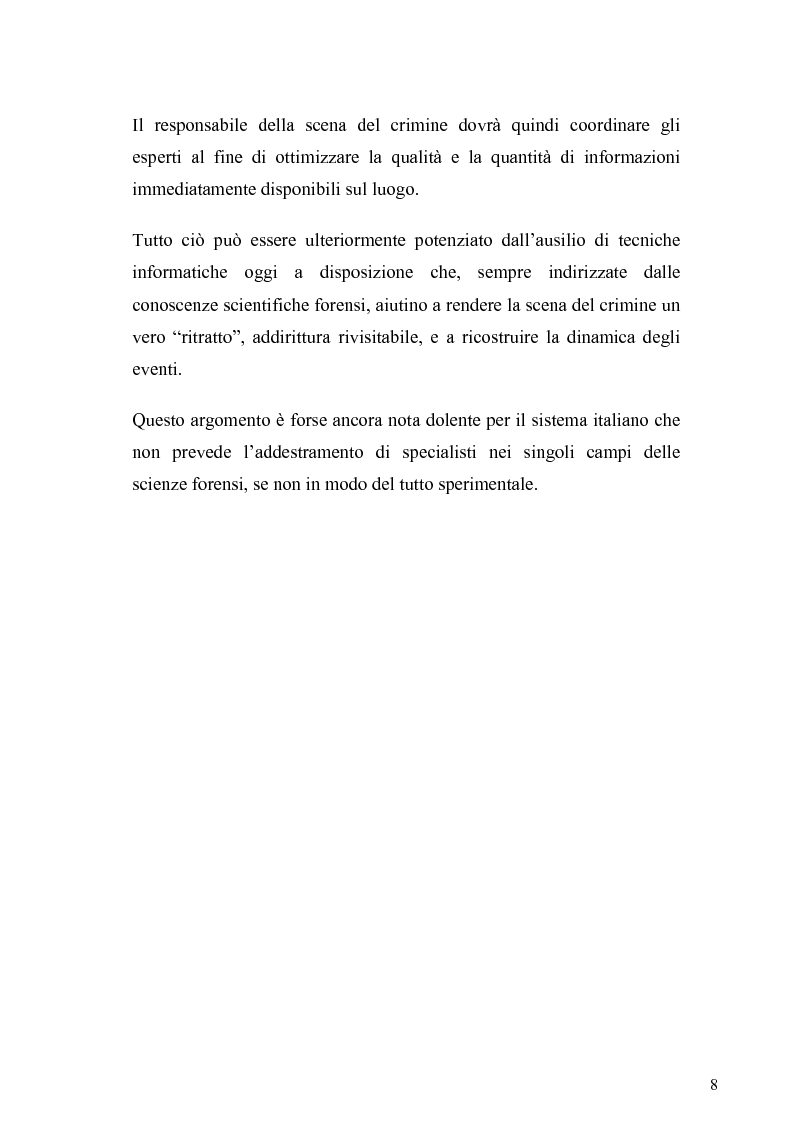 Anteprima della tesi: Dall'analisi della scena del delitto al profilo psicologico del criminale, Pagina 5
