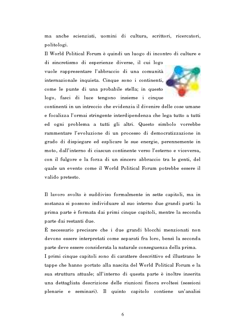 Anteprima della tesi: Il mondo intellettuale al servizio dell'ordine internazionale: The World Political Forum, Pagina 2