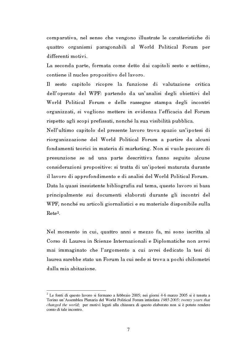 Anteprima della tesi: Il mondo intellettuale al servizio dell'ordine internazionale: The World Political Forum, Pagina 3