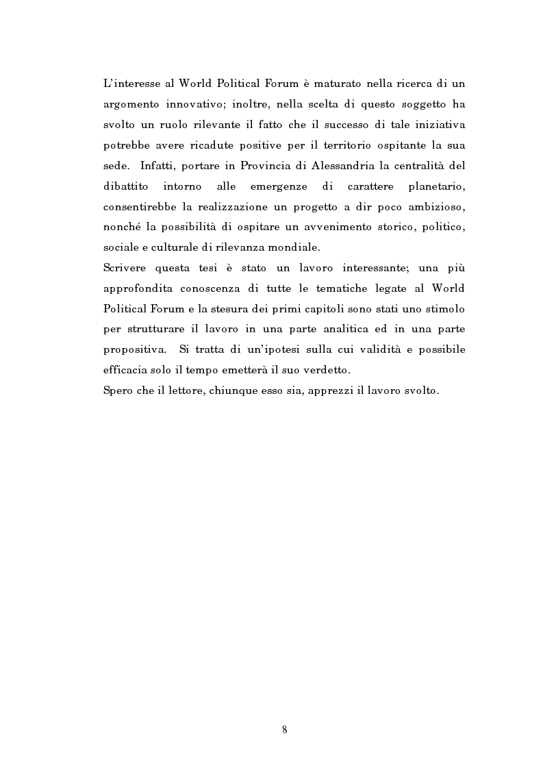 Anteprima della tesi: Il mondo intellettuale al servizio dell'ordine internazionale: The World Political Forum, Pagina 4