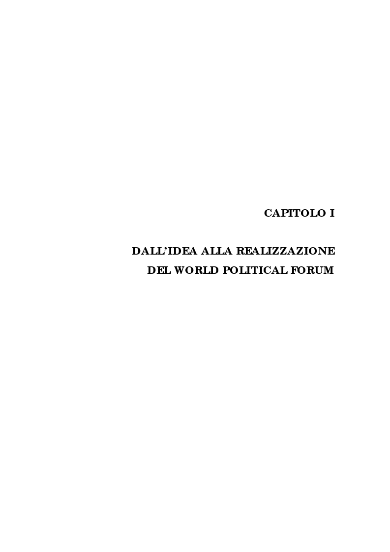 Anteprima della tesi: Il mondo intellettuale al servizio dell'ordine internazionale: The World Political Forum, Pagina 5