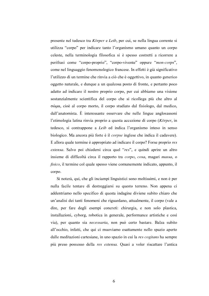 Anteprima della tesi: Il corpo ingannato tra metafisica e tecnologia, Pagina 3