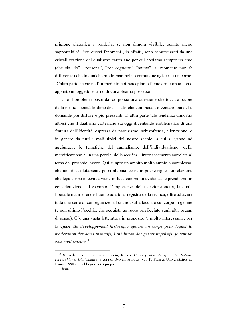 Anteprima della tesi: Il corpo ingannato tra metafisica e tecnologia, Pagina 4