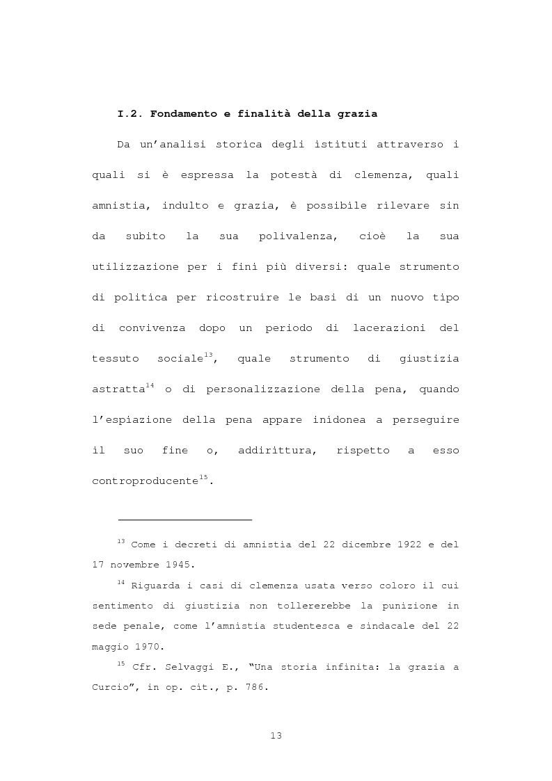 Anteprima della tesi: La grazia: potere presidenziale e controfirma ministeriale, Pagina 10