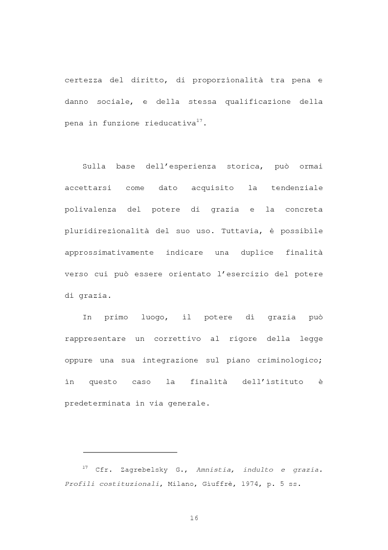 Anteprima della tesi: La grazia: potere presidenziale e controfirma ministeriale, Pagina 13