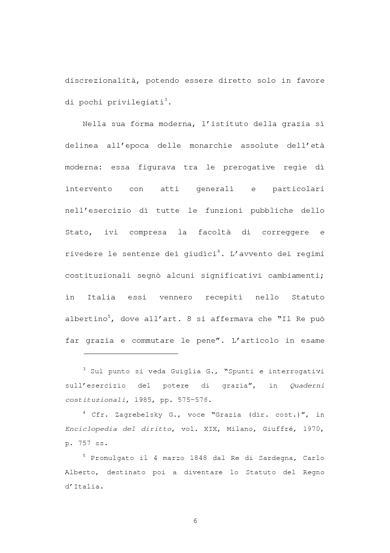 Anteprima della tesi: La grazia: potere presidenziale e controfirma ministeriale, Pagina 3