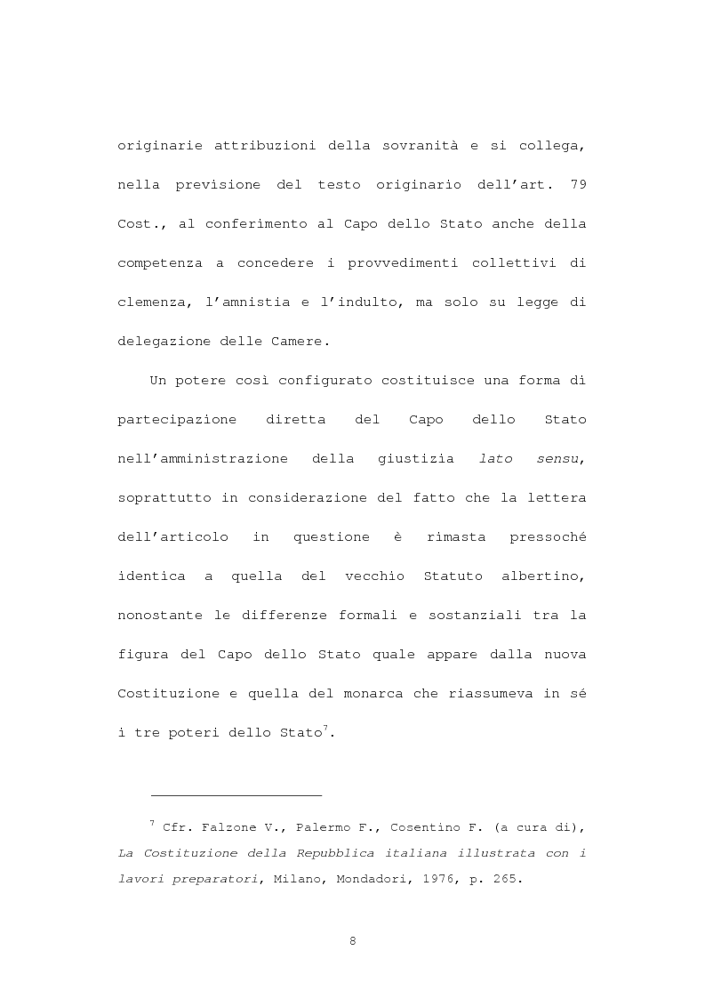 Anteprima della tesi: La grazia: potere presidenziale e controfirma ministeriale, Pagina 5