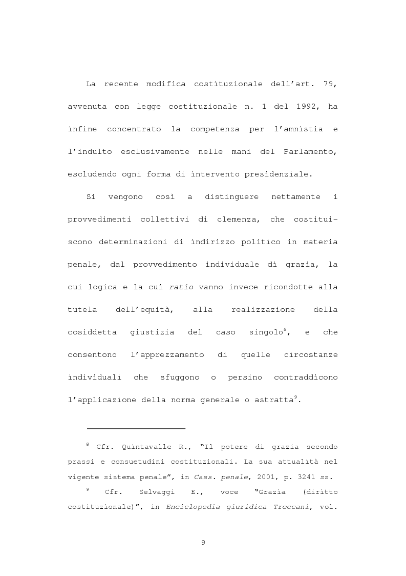 Anteprima della tesi: La grazia: potere presidenziale e controfirma ministeriale, Pagina 6