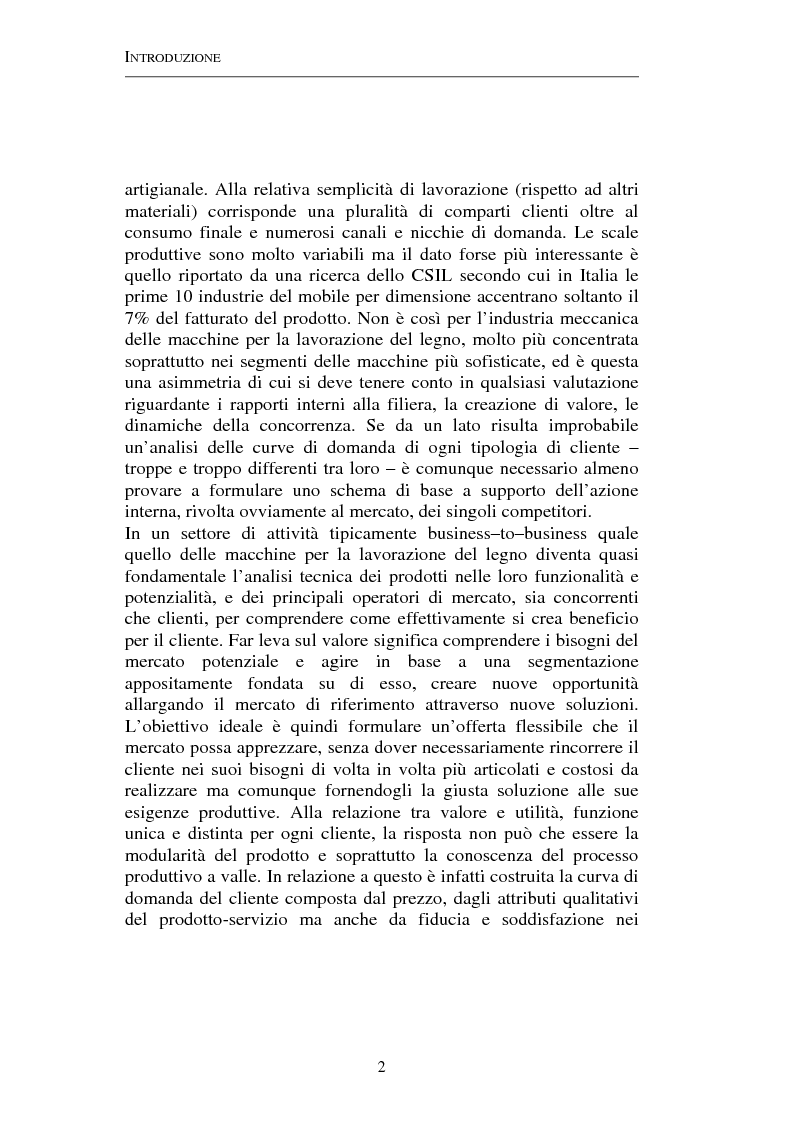 Anteprima della tesi: Gestione strategica dei costi e creazione di valore per il cliente: il caso delle macchine per la lavorazione del legno, Pagina 2