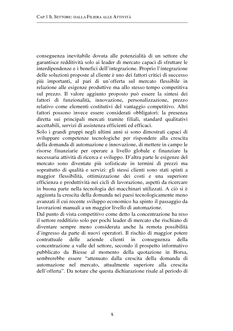 Anteprima della tesi: Gestione strategica dei costi e creazione di valore per il cliente: il caso delle macchine per la lavorazione del legno, Pagina 8