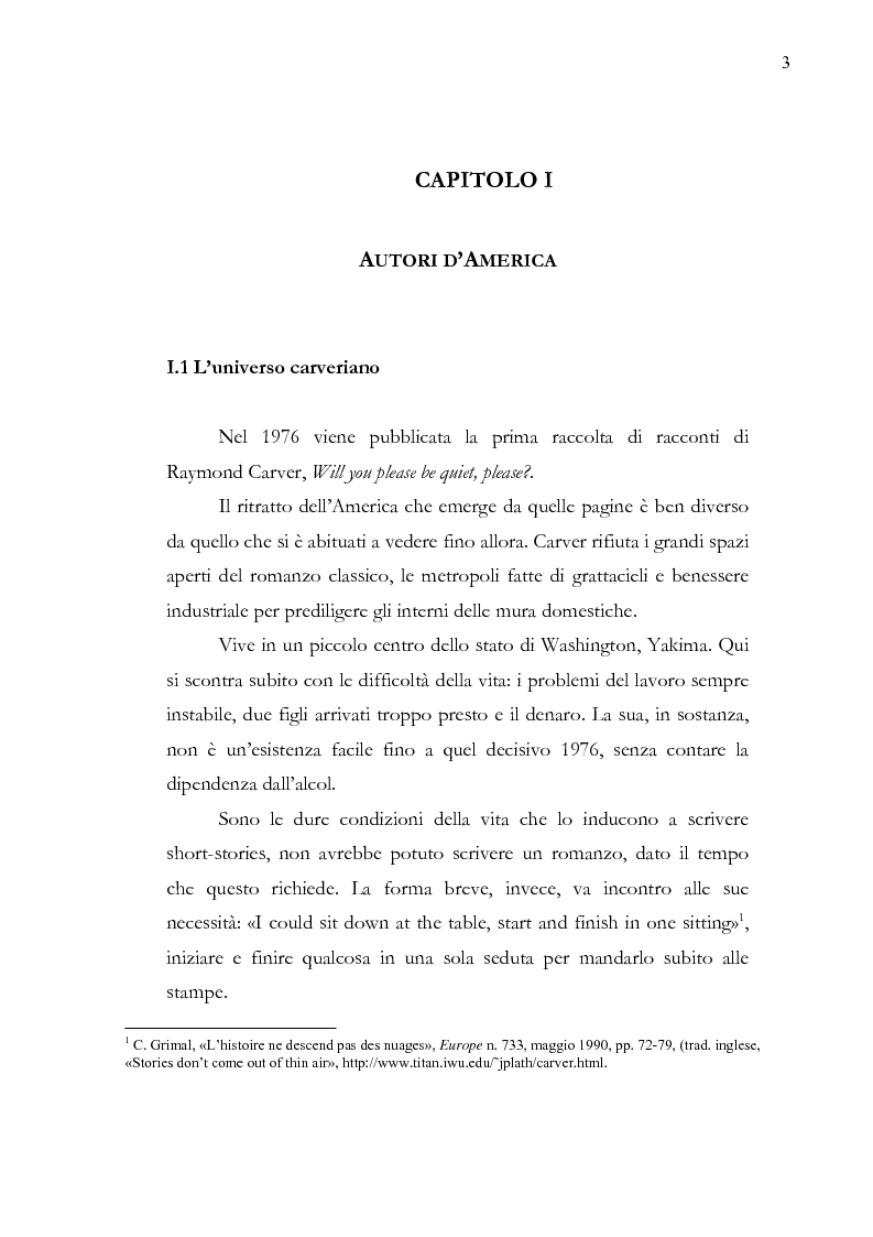 Anteprima della tesi: Dalle parole alle immagini: Robert Altman interpreta Raymond Carver, Pagina 3