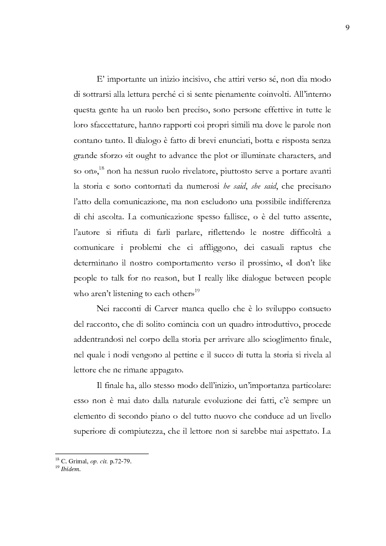 Anteprima della tesi: Dalle parole alle immagini: Robert Altman interpreta Raymond Carver, Pagina 9