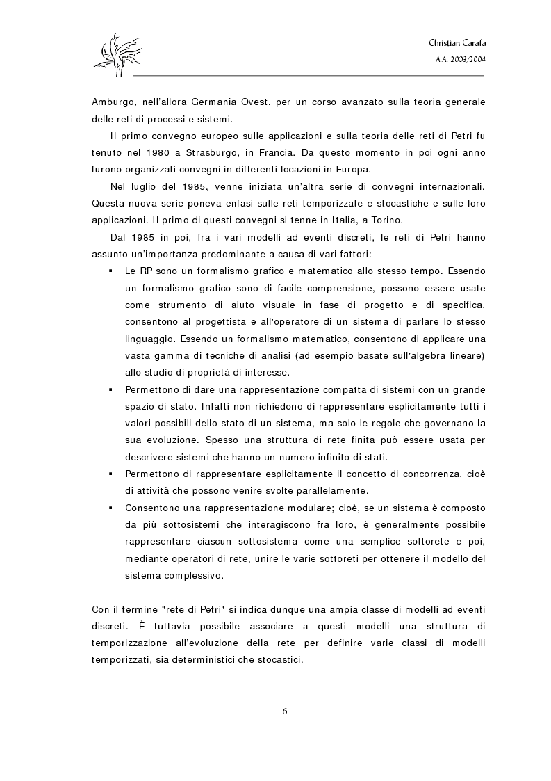 Anteprima della tesi: Analisi e confronto dei software di simulazione di Reti di Petri, Pagina 2