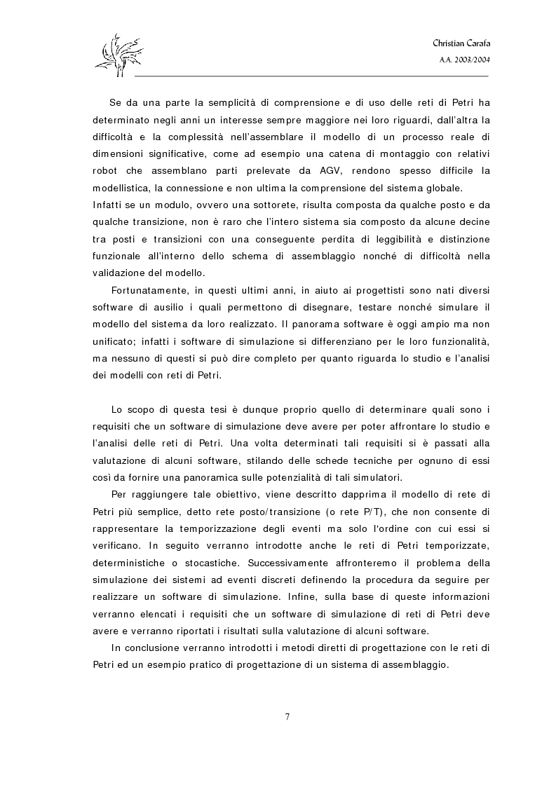 Anteprima della tesi: Analisi e confronto dei software di simulazione di Reti di Petri, Pagina 3