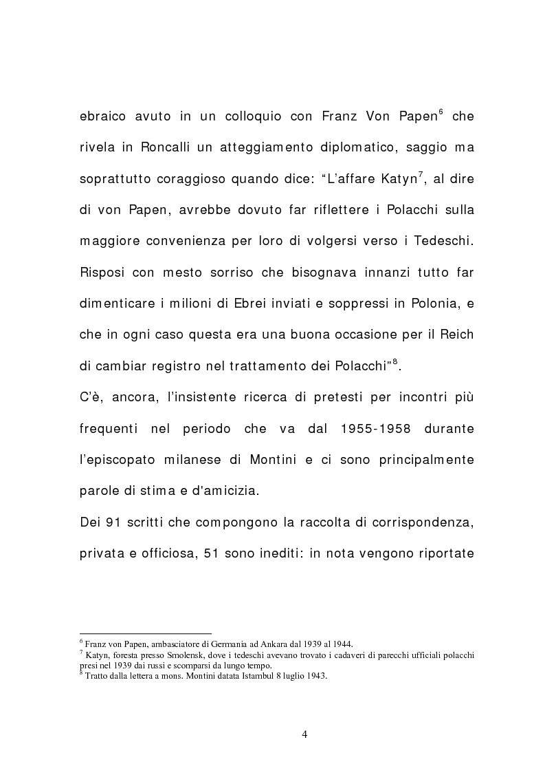 Anteprima della tesi: La corrispondenza tra Roncalli e Montini (1925-1962), Pagina 3
