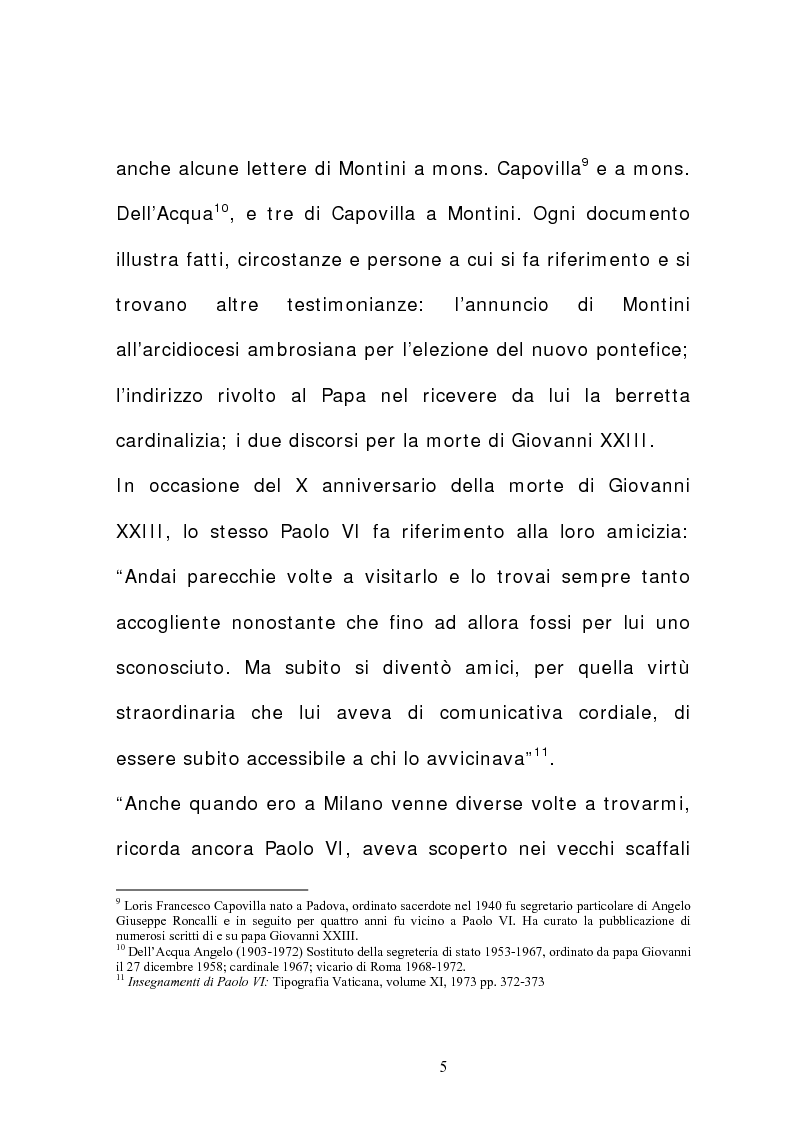 Anteprima della tesi: La corrispondenza tra Roncalli e Montini (1925-1962), Pagina 4