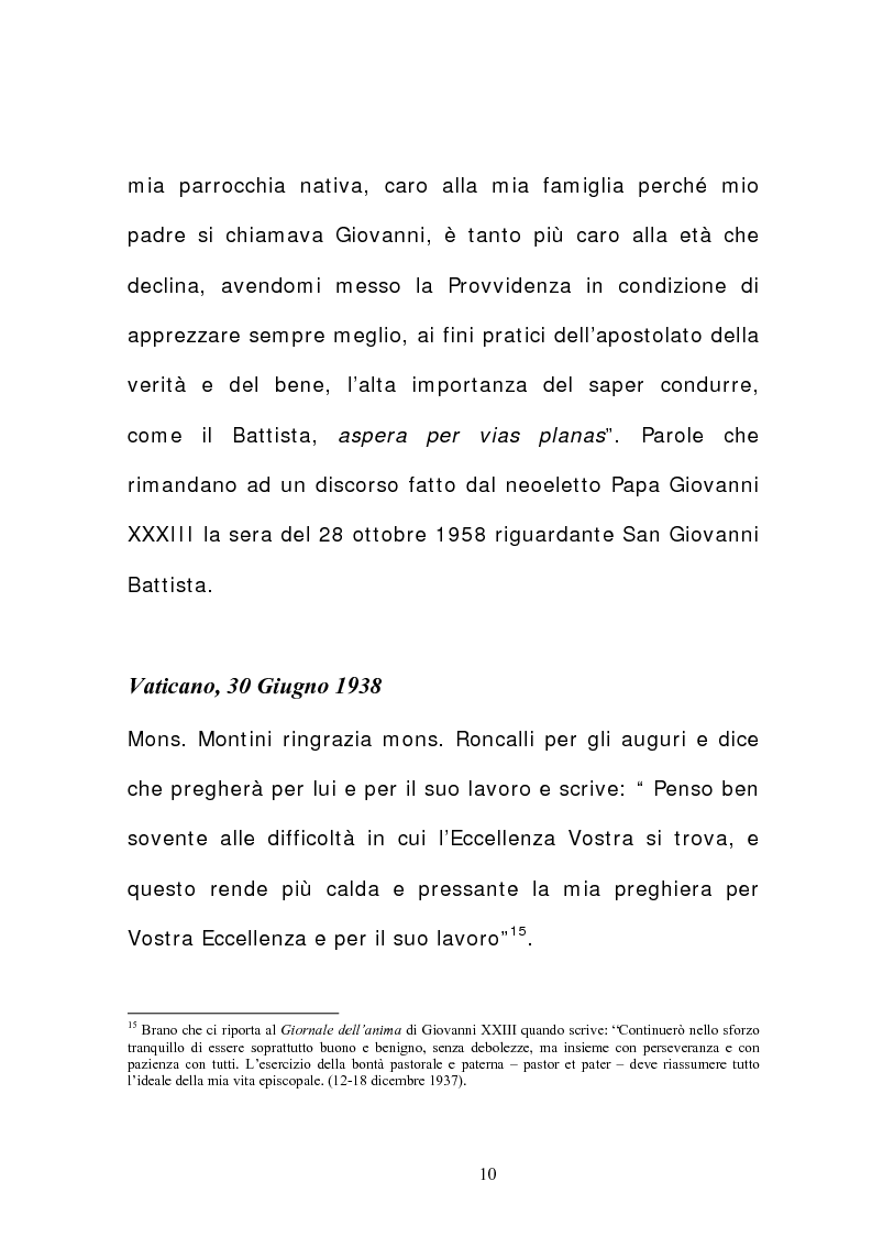 Anteprima della tesi: La corrispondenza tra Roncalli e Montini (1925-1962), Pagina 9