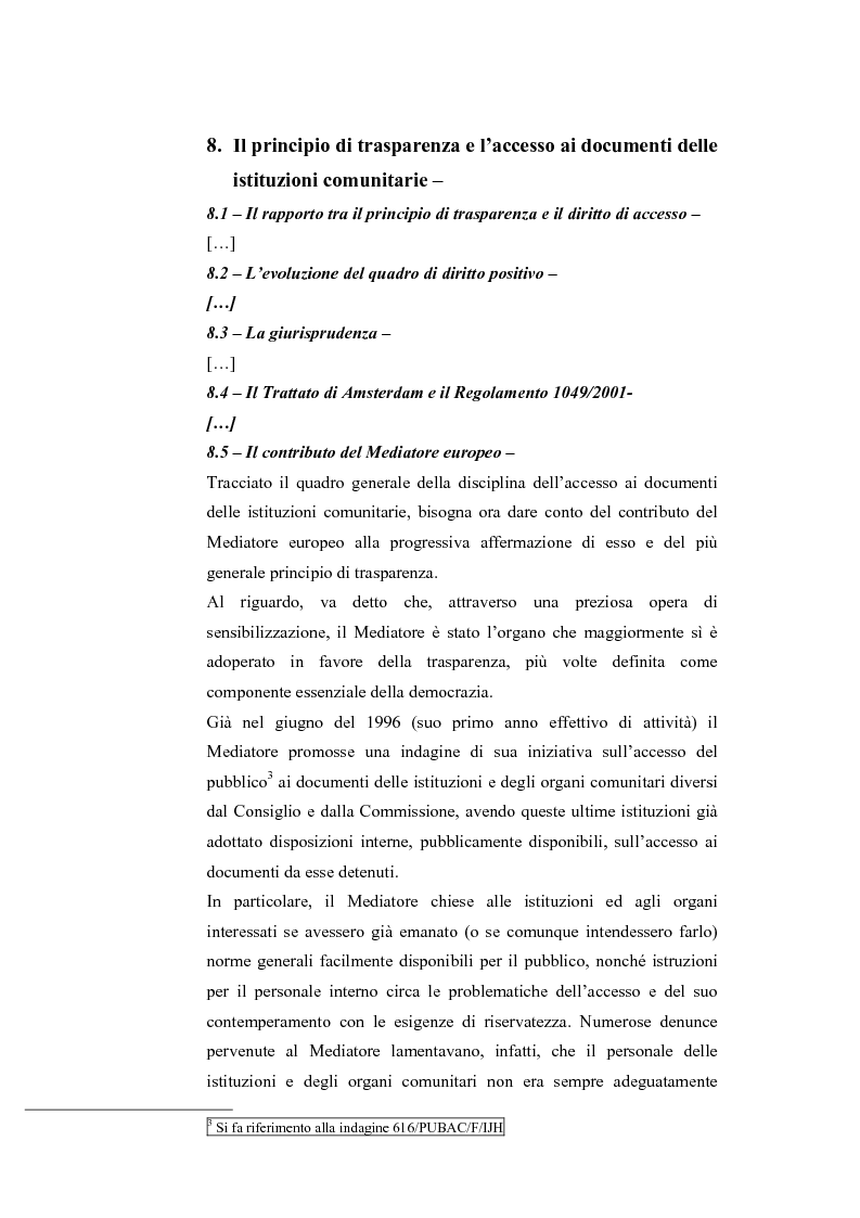 Anteprima della tesi: Il Mediatore Europeo, Pagina 9