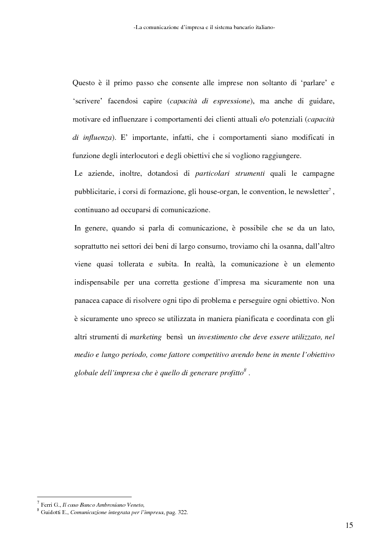 Anteprima della tesi: La banca e la comunicazione pubblicitaria. Caso aziendale: Monte dei Paschi di Siena S.p.a., Pagina 11