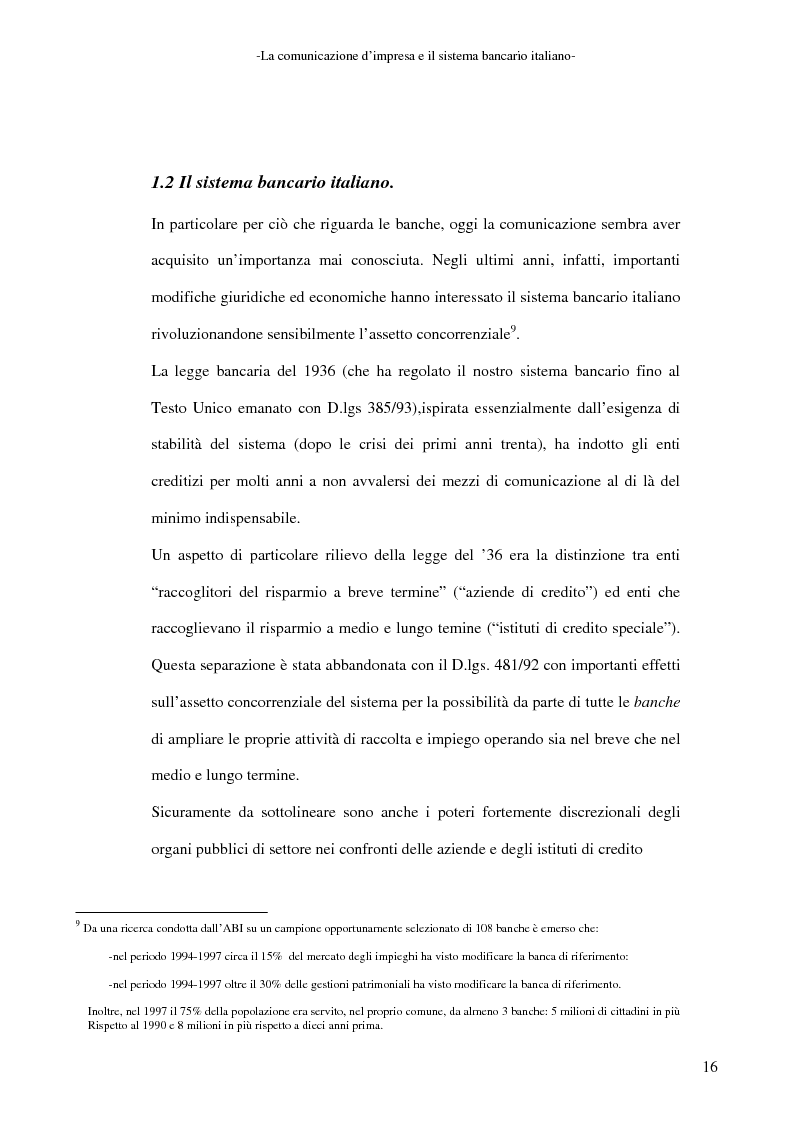 Anteprima della tesi: La banca e la comunicazione pubblicitaria. Caso aziendale: Monte dei Paschi di Siena S.p.a., Pagina 12