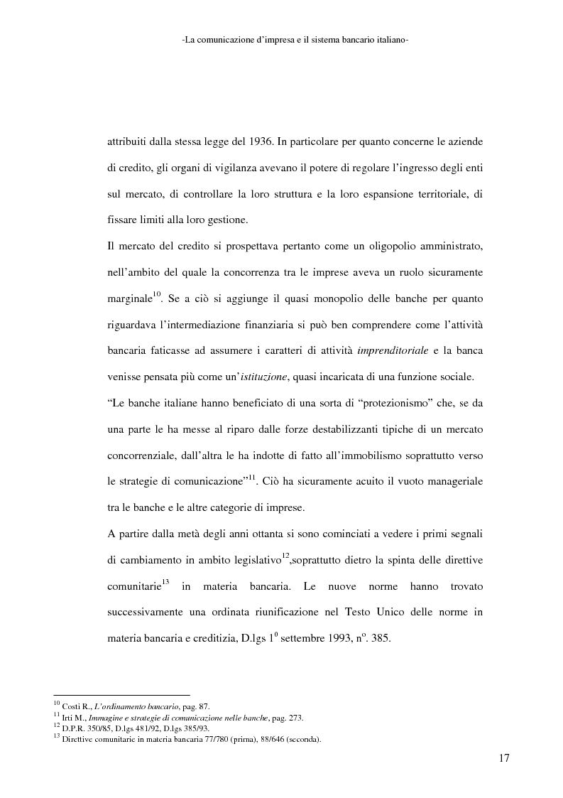 Anteprima della tesi: La banca e la comunicazione pubblicitaria. Caso aziendale: Monte dei Paschi di Siena S.p.a., Pagina 13