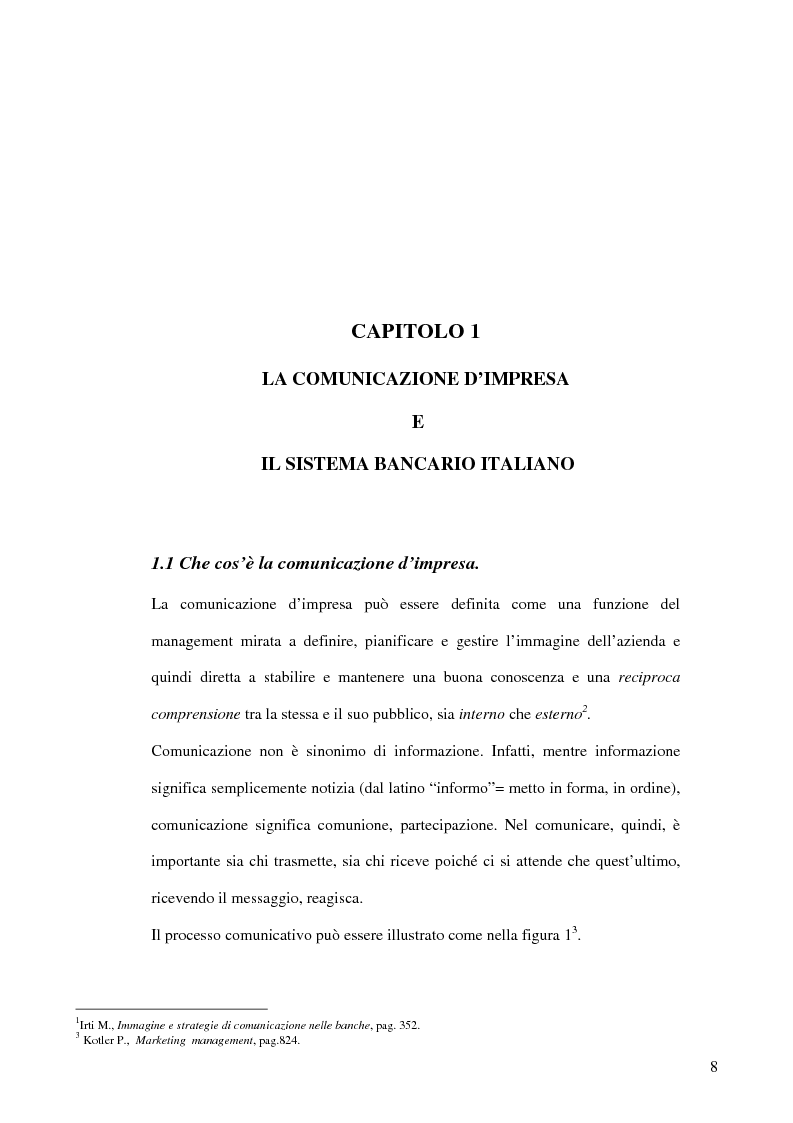 Anteprima della tesi: La banca e la comunicazione pubblicitaria. Caso aziendale: Monte dei Paschi di Siena S.p.a., Pagina 4