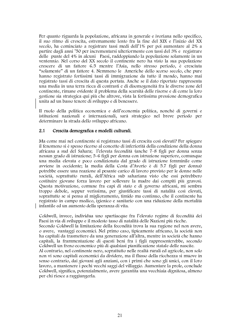 Anteprima della tesi: Studio di realizzazione e fattibilità di un microprogetto di sviluppo agricolo. Il caso di Tabagne, Costa d'Avorio, Pagina 11