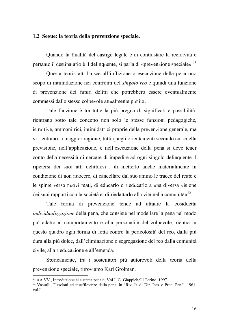 Anteprima della tesi: Il principio di effettività della pena e la sua crisi, Pagina 14