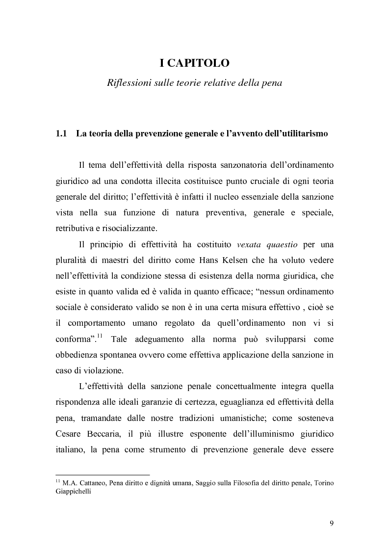 Anteprima della tesi: Il principio di effettività della pena e la sua crisi, Pagina 7