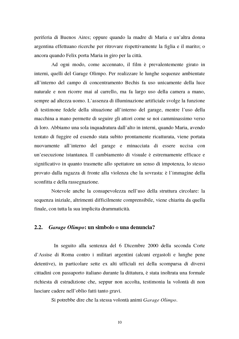 Anteprima della tesi: Realismo cinematografico e documentazione storica. Un caso esemplare: Garage Olimpo, Pagina 8