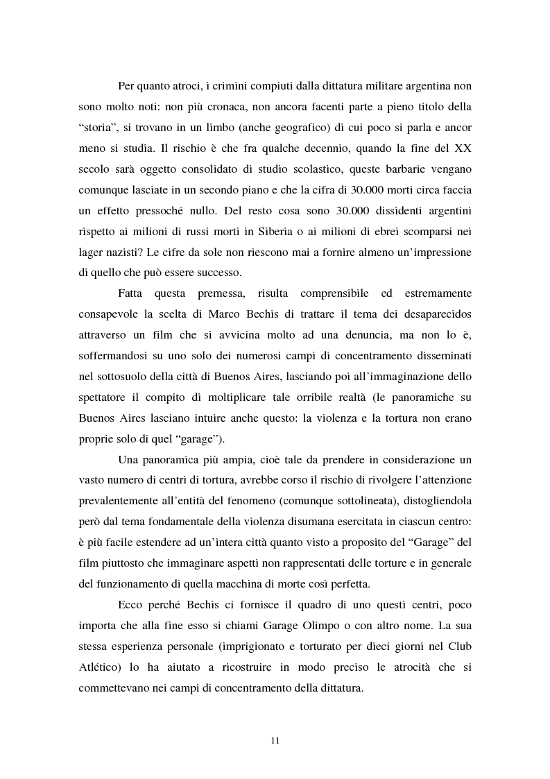 Anteprima della tesi: Realismo cinematografico e documentazione storica. Un caso esemplare: Garage Olimpo, Pagina 9