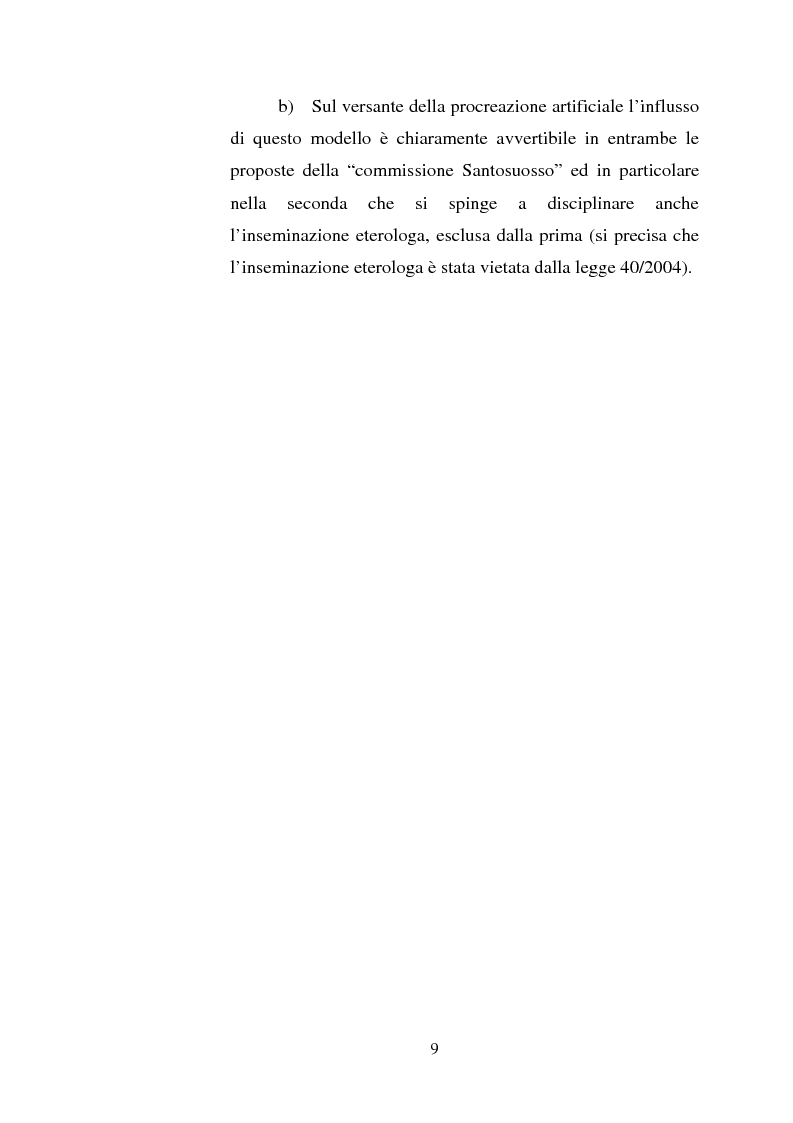 Anteprima della tesi: Adozione e fecondazione artificiale: presupposti e conseguenze del rapporto di filiazione, Pagina 7