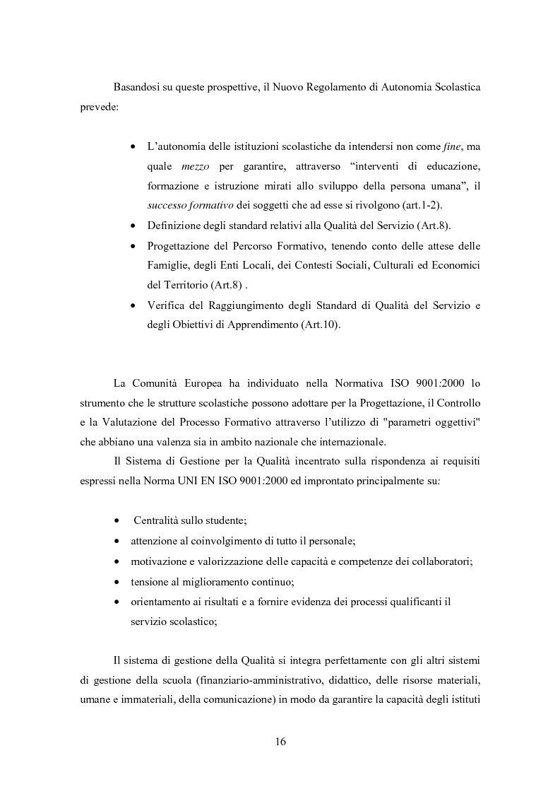 Anteprima della tesi: Gestione della Qualità in ambito scolastico, Pagina 13