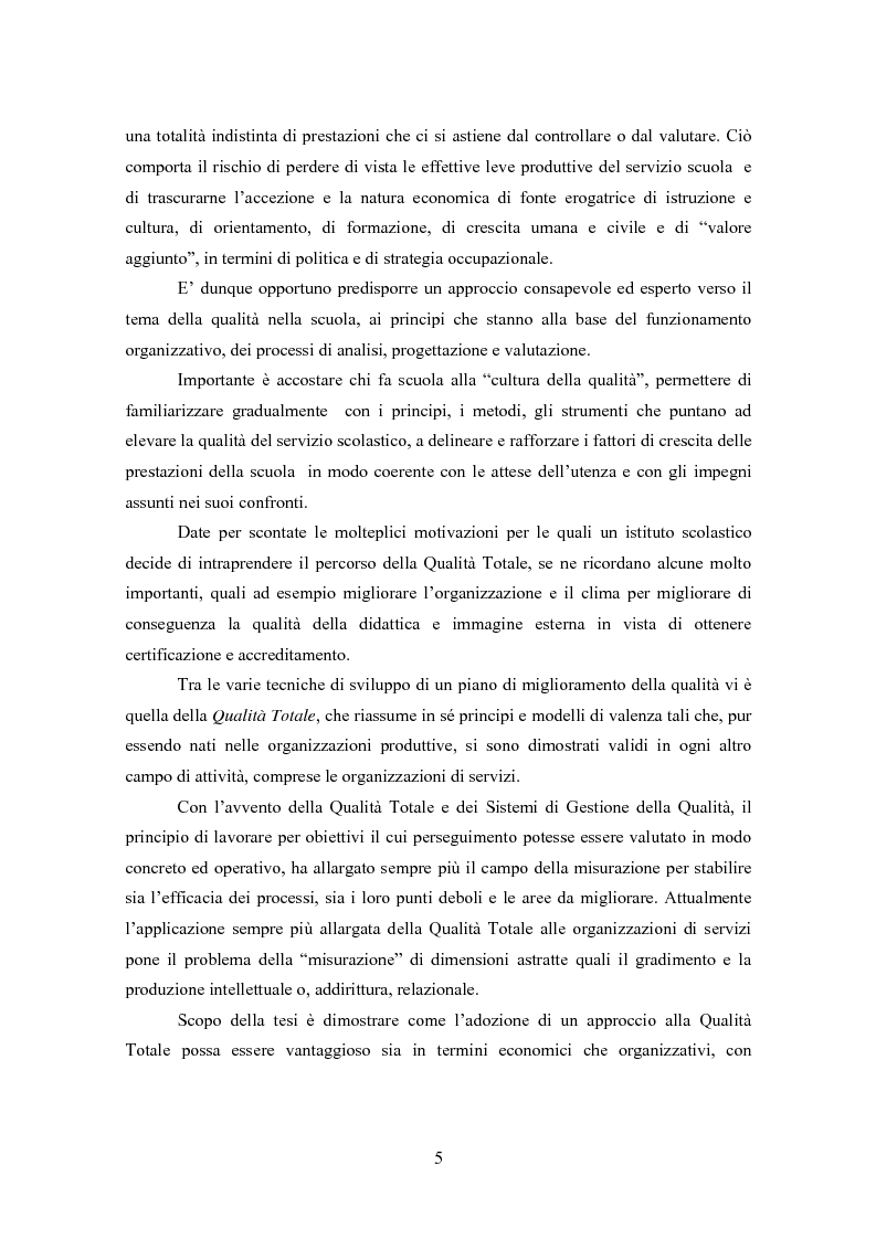 Anteprima della tesi: Gestione della Qualità in ambito scolastico, Pagina 2