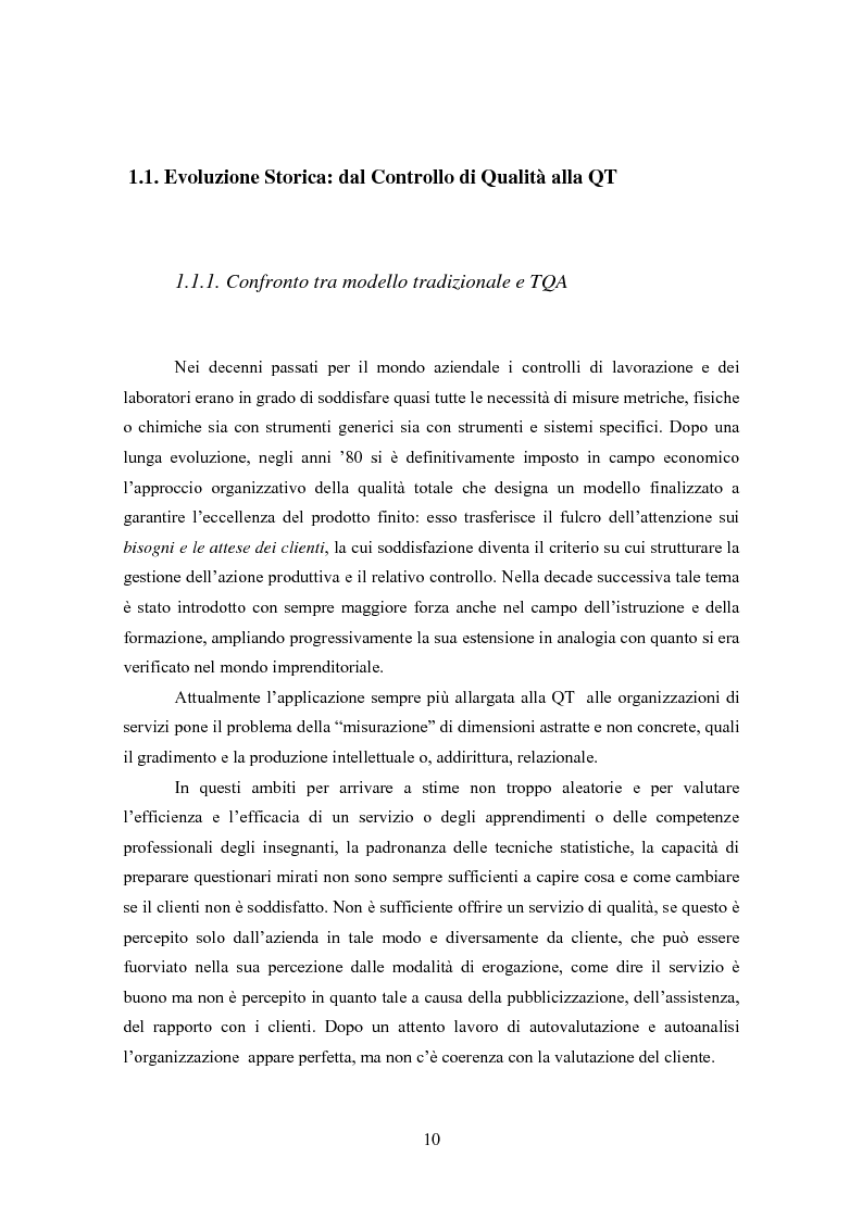 Anteprima della tesi: Gestione della Qualità in ambito scolastico, Pagina 7