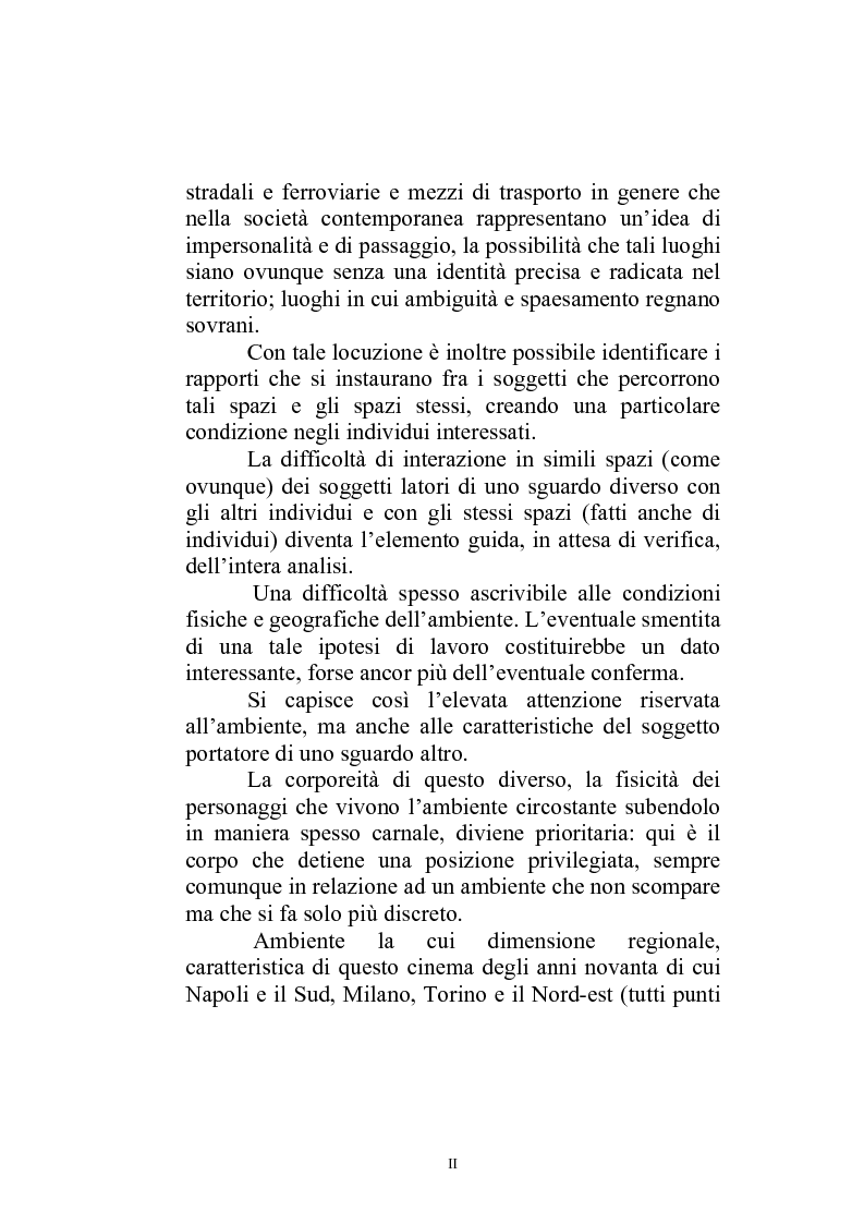 Anteprima della tesi: Il paesaggio diverso nel cinema italiano degli anni novanta. Prospettive, regionalismi e differenti visioni, Pagina 2