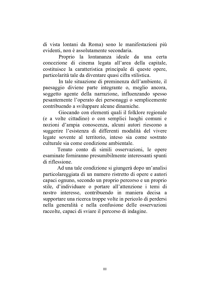 Anteprima della tesi: Il paesaggio diverso nel cinema italiano degli anni novanta. Prospettive, regionalismi e differenti visioni, Pagina 3