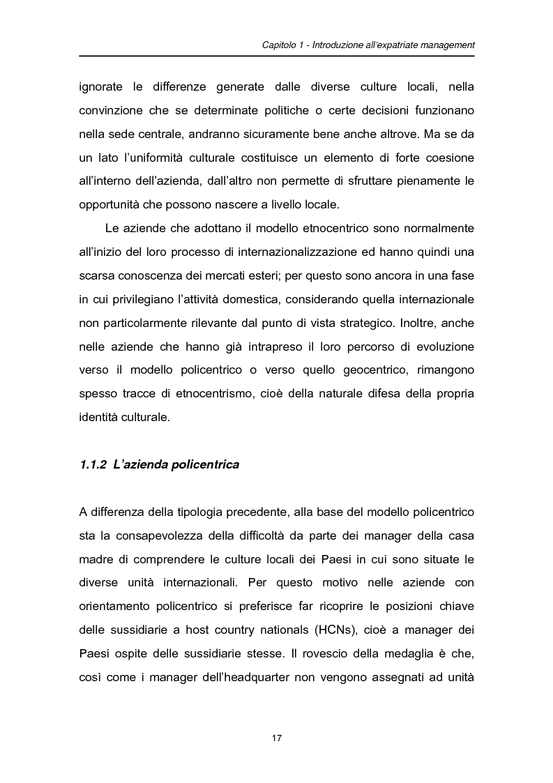Anteprima della tesi: Una fase critica dell'expatriate management: il rientro, Pagina 12