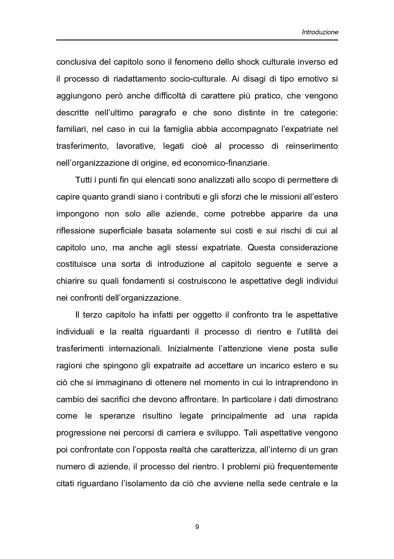 Anteprima della tesi: Una fase critica dell'expatriate management: il rientro, Pagina 4