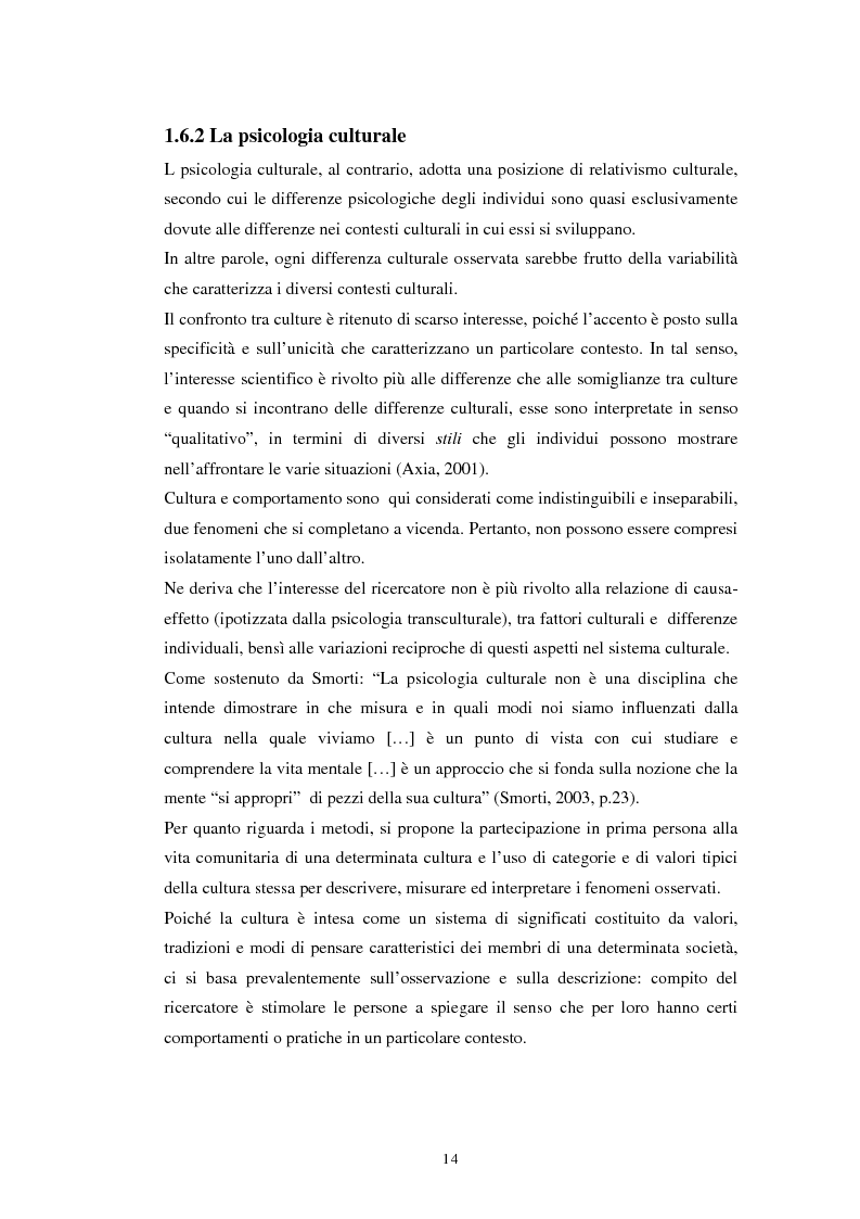 Anteprima della tesi: Emozioni e cultura nelle idee di insegnanti di scuola materna italiane e spagnole, Pagina 14