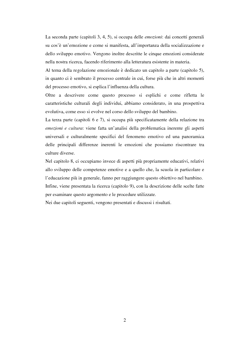 Anteprima della tesi: Emozioni e cultura nelle idee di insegnanti di scuola materna italiane e spagnole, Pagina 2
