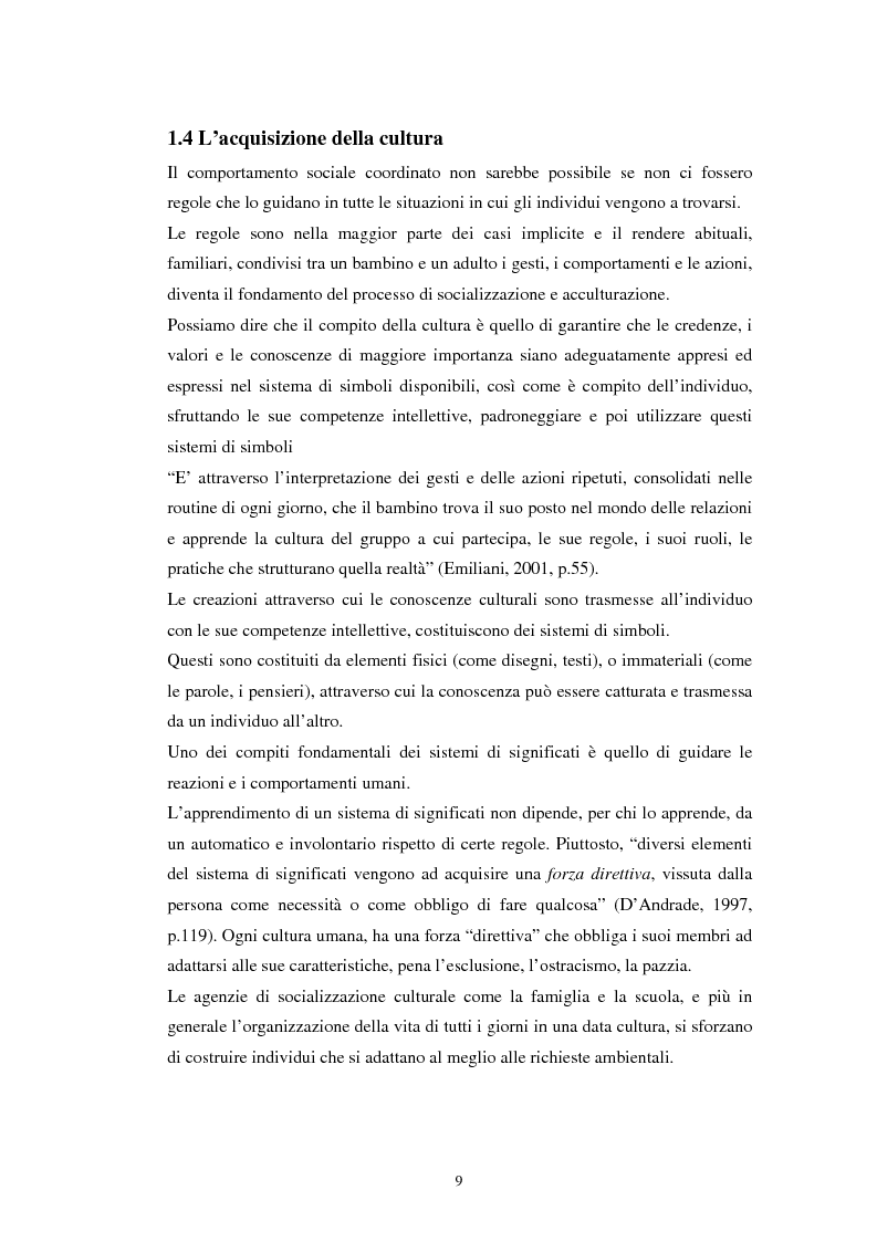 Anteprima della tesi: Emozioni e cultura nelle idee di insegnanti di scuola materna italiane e spagnole, Pagina 9
