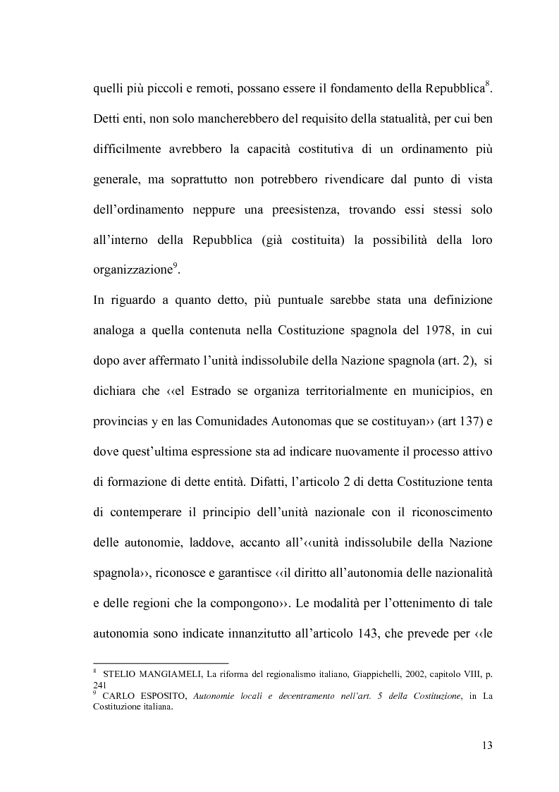 Anteprima della tesi: Il potere statutario degli enti locali alla luce delle novità introdotte dalla riforma del Titolo V della Costituzione., Pagina 11