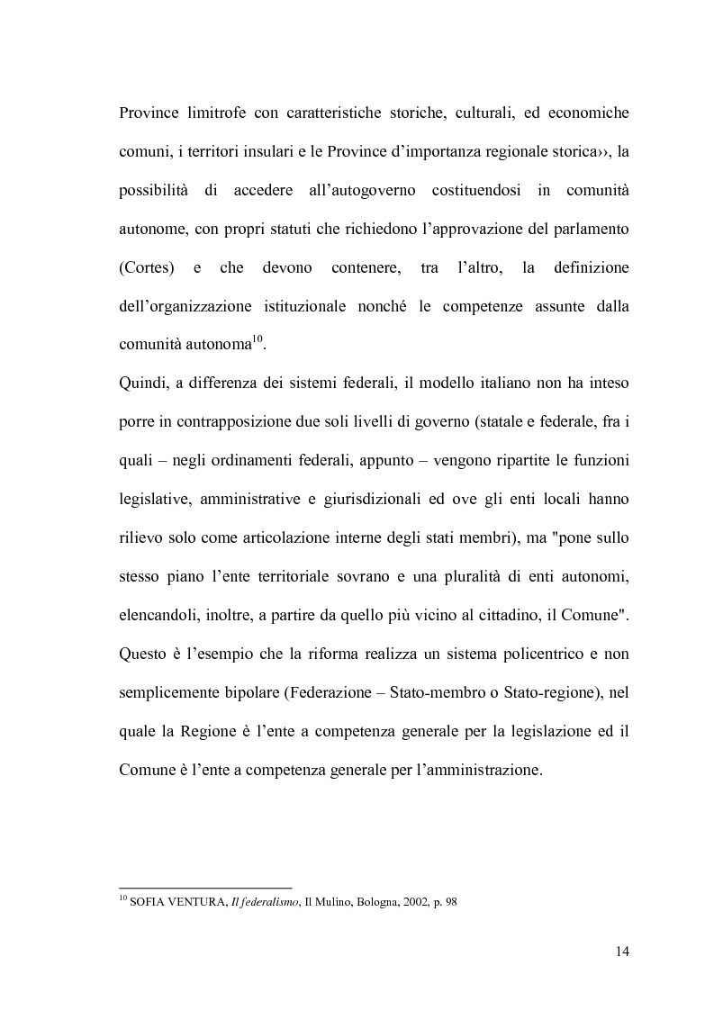 Anteprima della tesi: Il potere statutario degli enti locali alla luce delle novità introdotte dalla riforma del Titolo V della Costituzione., Pagina 12