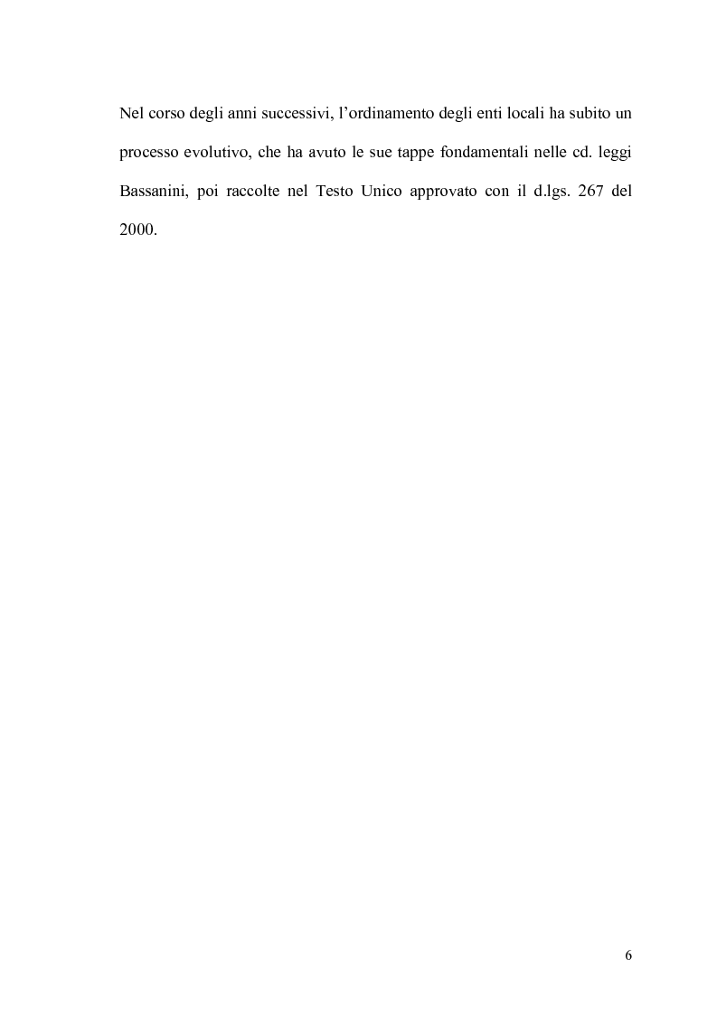 Anteprima della tesi: Il potere statutario degli enti locali alla luce delle novità introdotte dalla riforma del Titolo V della Costituzione., Pagina 4