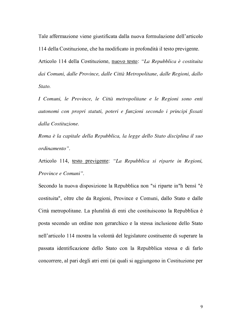 Anteprima della tesi: Il potere statutario degli enti locali alla luce delle novità introdotte dalla riforma del Titolo V della Costituzione., Pagina 7
