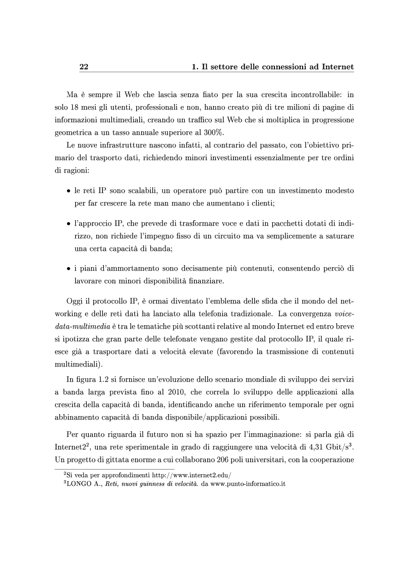 Anteprima della tesi: Le Strategie competitive degli ISP nel BroadBand nella fase di consolidamento del mercato. Un'analisi di scenario, Pagina 11